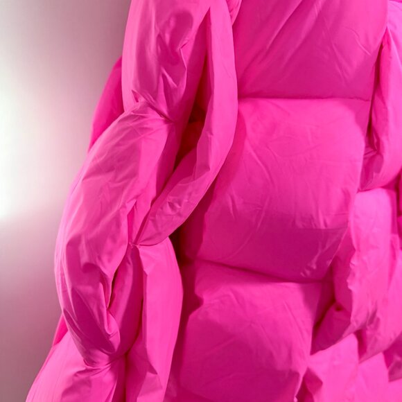 Azalea Wang Lykke Puffer Jacket NWT – Hot Pink Oversized Quilted Bubble Coat (Si - Picture 11 of 13